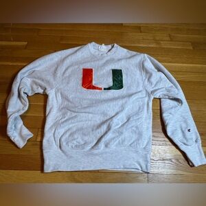 Champion Reverse Weave University of Miami Crewneck